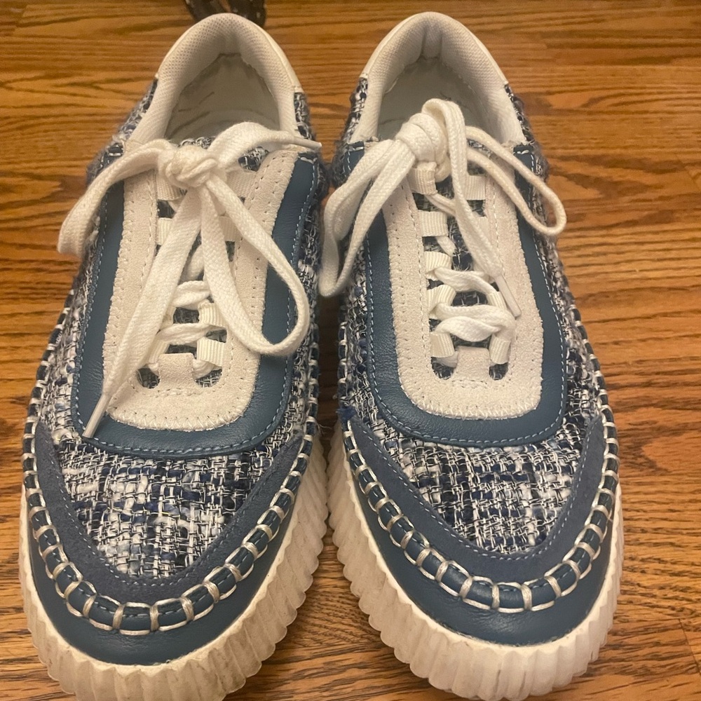 Dolce Vita Blue and White Athletic Shoes